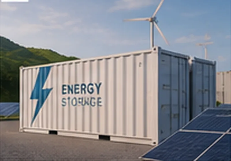 Battery energy storage container with wind and solar generation