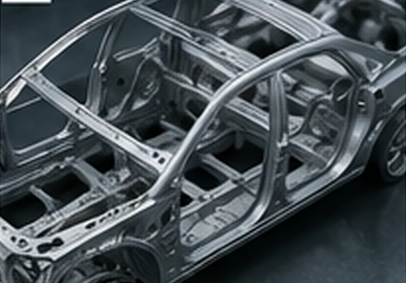 Automotive structural frame representing engineering design